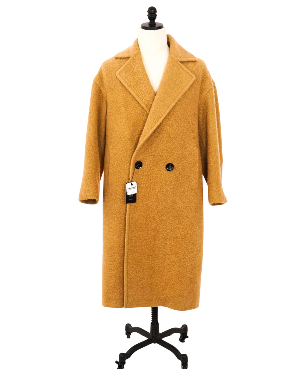 $3,295 ELEVENTY - Camel Alpaca/Wool Long Coat - 2 US 40 EU